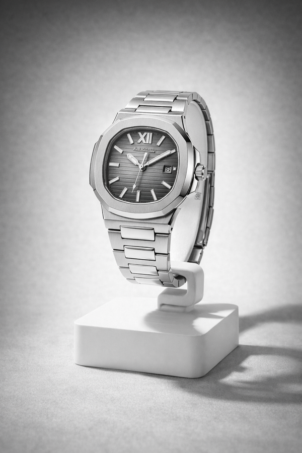 PP Edition – Modern Square Luxury Watch | Integrated Steel Bracelet