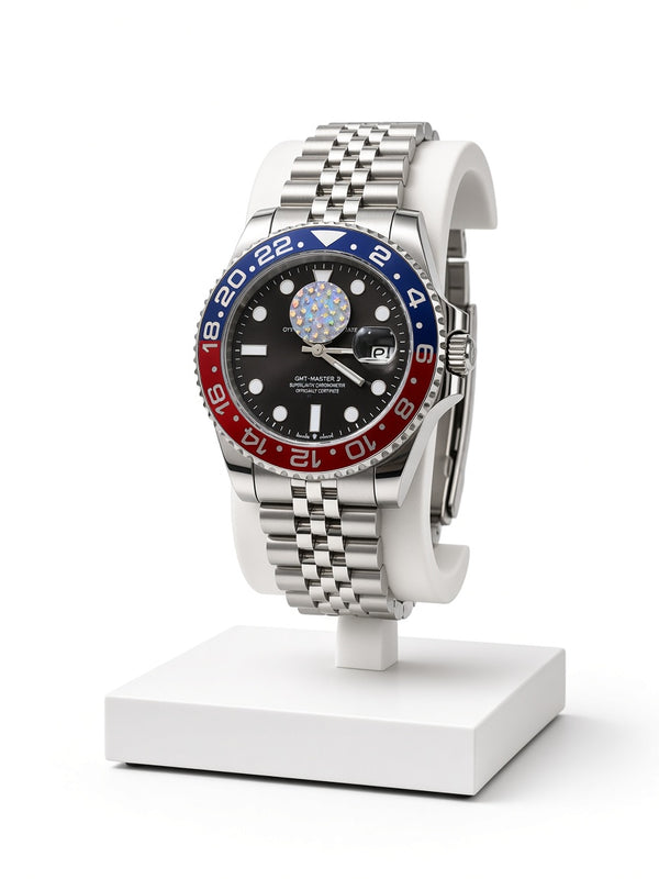 Premium Red & Blue Bezel Men's Watch