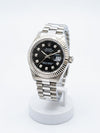 Luxury Datejust Style Watch – Premium Black Dial | Water Resistant | 1 Year Warranty